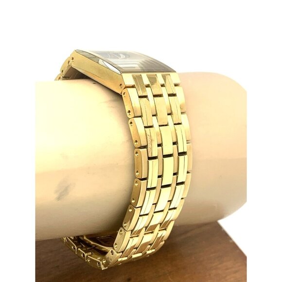 Bulova x Marc Anthony Women\'s Watch 97P167 Quadra Quartz Diamond Gold Steel Tank main image 6